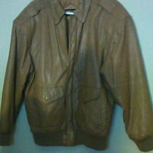 *NEW* MENS LEATHER BOMBER JACKET